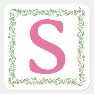 Adesivo Quadrado Swag Evergreen do Grande Milênio   Monograma