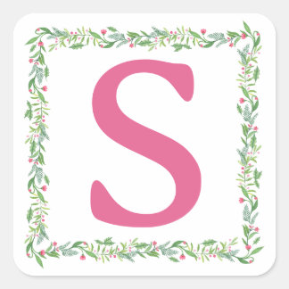 Adesivo Quadrado Swag Evergreen do Grande Milênio | Monograma