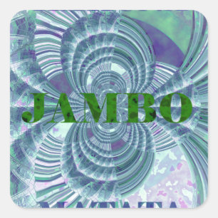 Adesivo Quadrado Swaga Jambo Hakuna Matata Quênia Giraffe Safari Wo