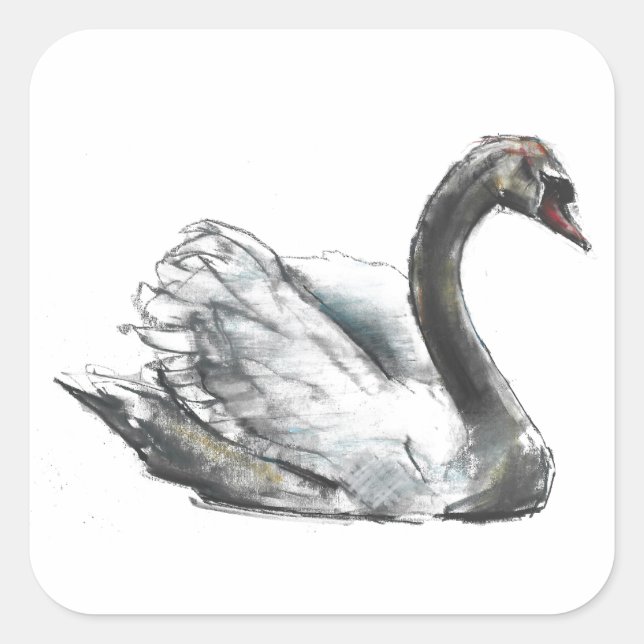 Adesivo Quadrado Swan (Frente)