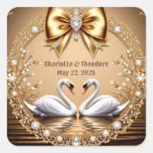 💎 Swan Wedding Gold Romantic Theme 🦢