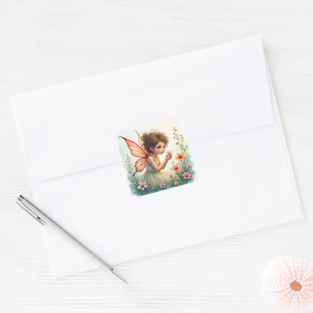 Adesivo Quadrado Sweet Garden Fairy Sticker (Envelope)