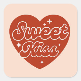 Adesivo Quadrado Sweet Kiss Sticker