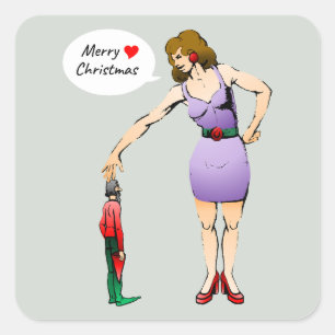 Adesivo Quadrado Sweet Little Elf