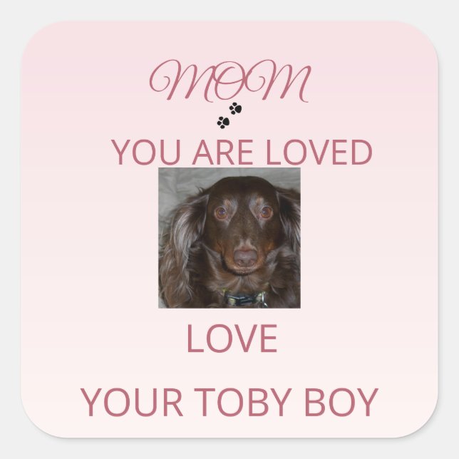 Adesivo Quadrado Sweet Moments With Your Fur-Kid (Frente)