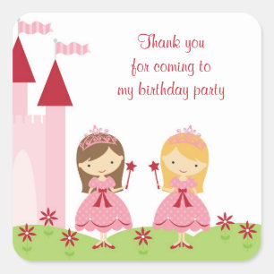 Adesivo Quadrado Sweet Princess Stickers
