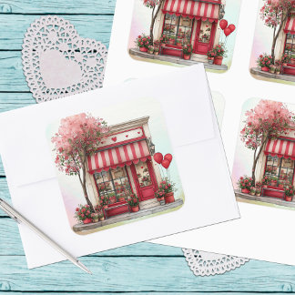 Adesivo Quadrado Sweet Valentine Shop