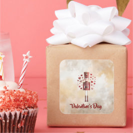 Adesivo Quadrado Sweet Valentine's Day Nutcracker Romantic Sticker