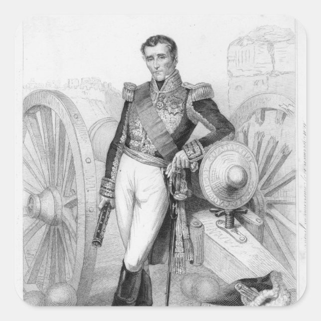 Adesivo Quadrado Sylvain Charles Valee , Conde e Marechal (Frente)