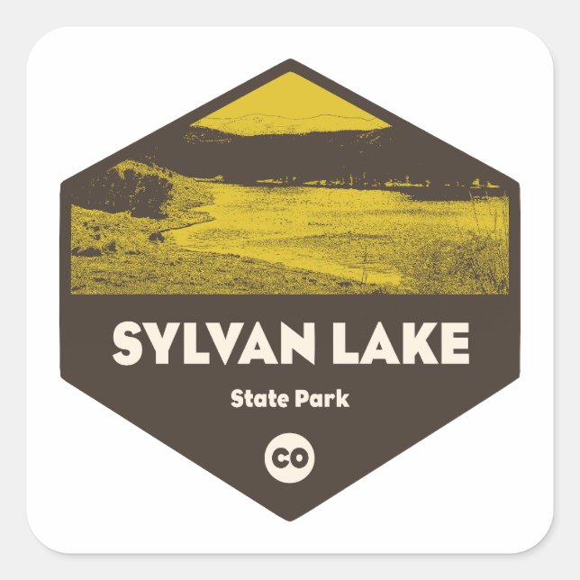 Adesivo Quadrado Sylvan Lake State Park Colorado (Frente)