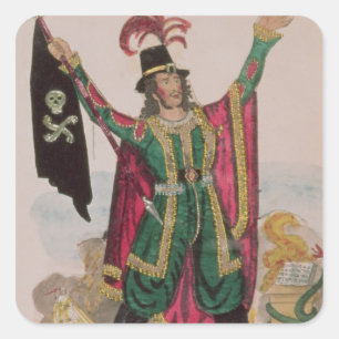 Adesivo Quadrado T.P.Cooke no papel do holandês voador