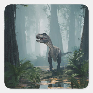 Adesivo Quadrado T-Rex