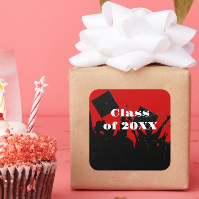 Adesivo Quadrado T-shirts e ofertas de graduação (Festa)