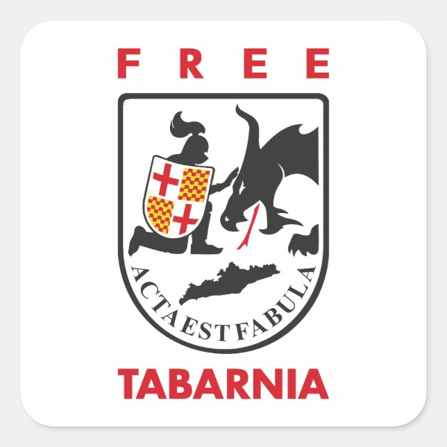 Adesivo Quadrado Tabarnia Livre 3 (Frente)