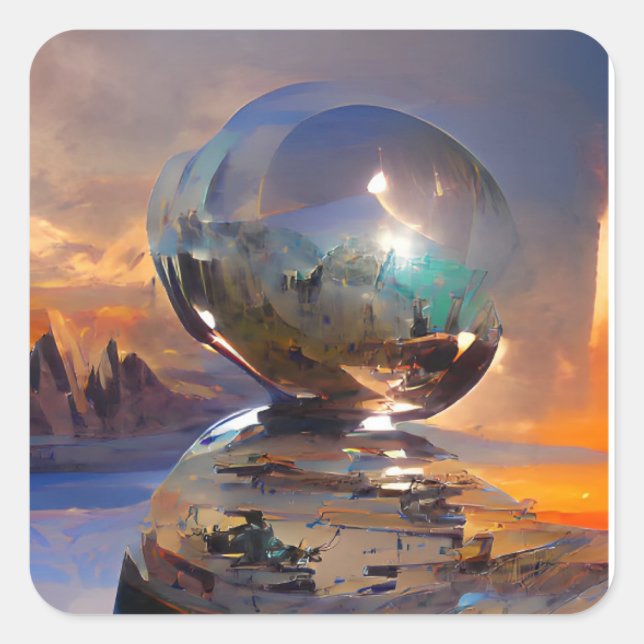 Adesivo Quadrado Tableau numérique vu panoramique joli couleurs pdf (Frente)