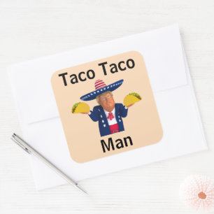 Adesivo Quadrado Taco Taco Man Sticker