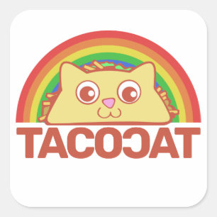 Adesivo Quadrado TacoCat Deluxe B Vinheta Quadrada