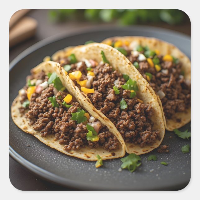 Adesivo Quadrado Tacos (Frente)