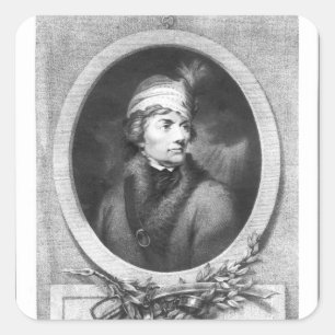 Adesivo Quadrado Tadeusz Kosciuszko, gravado por Christiaan