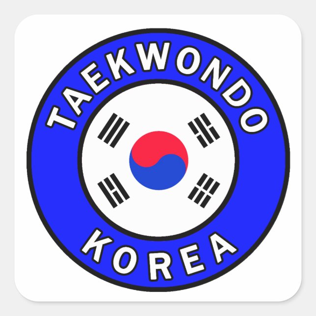Adesivo Quadrado Taekwondo (Frente)