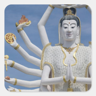 Adesivo Quadrado Tailândia, Ko Samui ou Koh Samui). Wat Plai