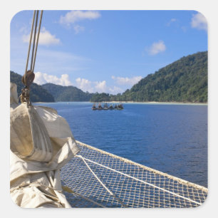 Adesivo Quadrado Tailândia, Mar de Andamão. Navio Star Fyer