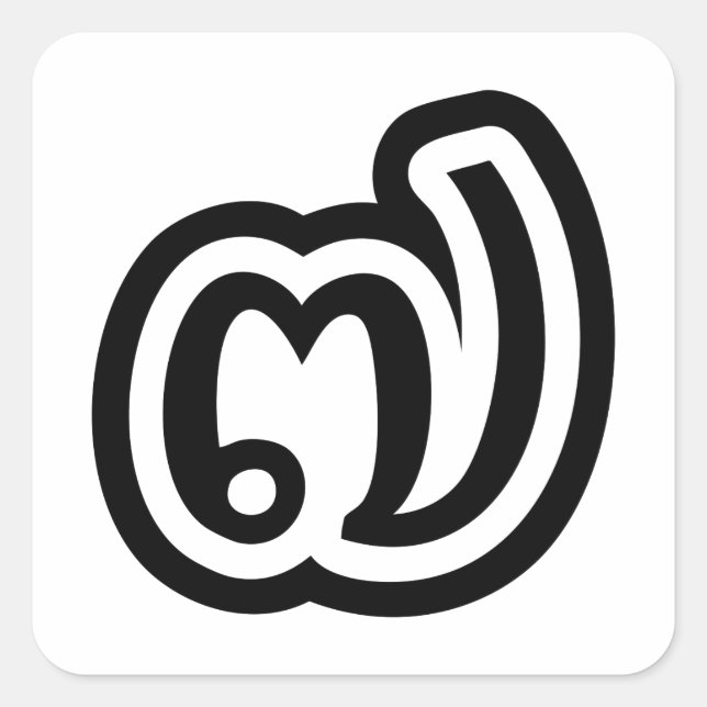 Adesivo Quadrado Tailândia Número 7 / Sete / ๗ (Jed/Chet) Tailandês (Frente)