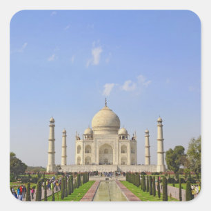 Adesivo Quadrado Taj Mahal, um mausoléu localizado em Agra, Índia,