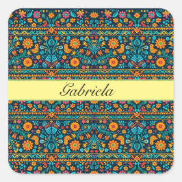 Adesivo Quadrado Talavera Garden, personalizado