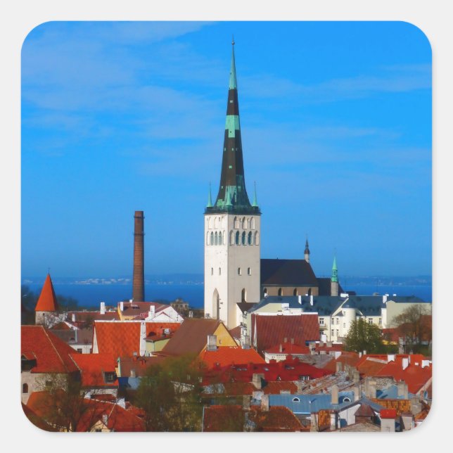Adesivo Quadrado Tallinn, Estônia (Frente)