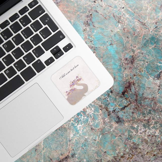 Adesivo Quadrado Tan Elephant Dreamy Boho Chic Scrapbooking (Criador carregado)