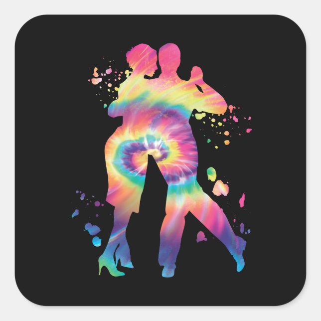 Adesivo Quadrado Tango Argentino Dancing Milonga Vals (Frente)