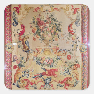 Adesivo Quadrado Tapeçaria no estilo Rococo adiantado com strapwor