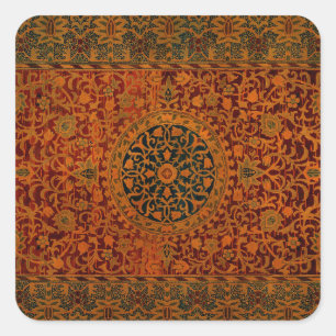 Adesivo Quadrado Tapete de Tapeçaria William Morris