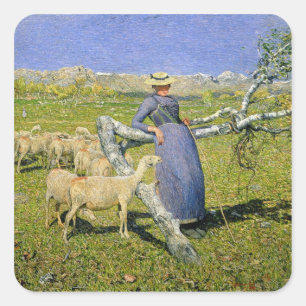 Adesivo Quadrado Tarde nos cumes, 1892 (óleo em canvas)