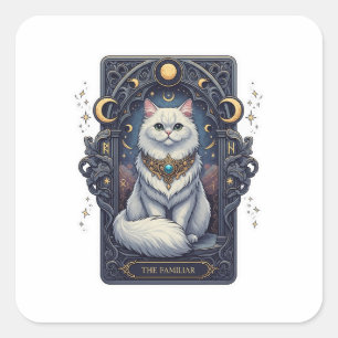 Adesivo Quadrado Tarot Persian - O Famoso Gato de Halloween
