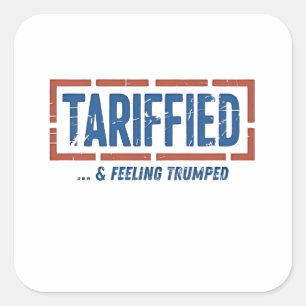 Adesivo Quadrado Tarridos e Sentidos Atropelados Anti-Trump Engraça