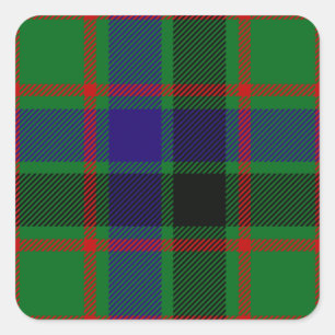 Adesivo Quadrado Tartan de Reid do clã