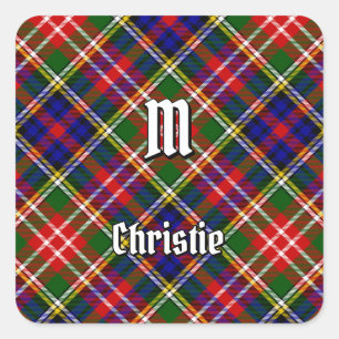 Adesivo Quadrado Tartan do Clã Christie