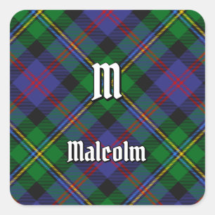 Adesivo Quadrado Tartan do Clã Malcolm