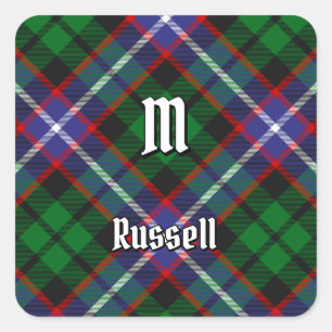 Adesivo Quadrado Tartan do Clã Russell