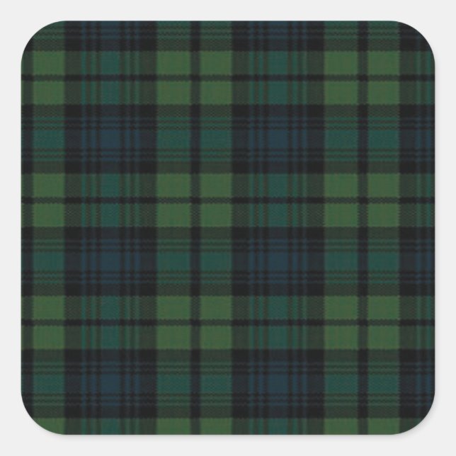 Adesivo Quadrado Tartan Tecido Square Stickers (Frente)
