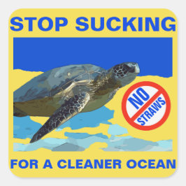 ADESIVO QUADRADO TARTARTARUGA MARÍTIMA