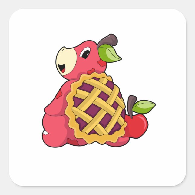 Adesivo Quadrado Tartaruga com Shell (Frente)