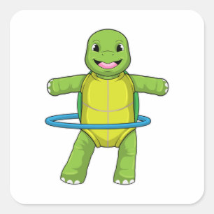 Adesivo Quadrado Tartaruga em Malhação com pneus Malhações