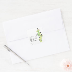 Adesivo Quadrado Tartarugas no Chapéu Superior Obrigado