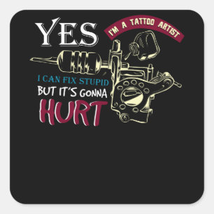 Adesivo Quadrado Tatuador