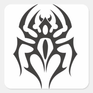 Adesivo Quadrado Tatuagem Tribal Aranha