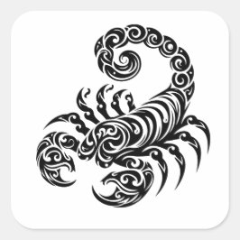 Adesivo Quadrado Tatuagem tribal de escorpião
