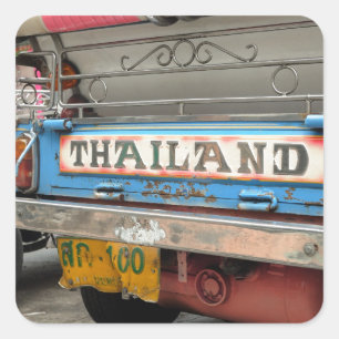 Adesivo Quadrado Táxi Tuk-Tuk Bangkok Tailândia